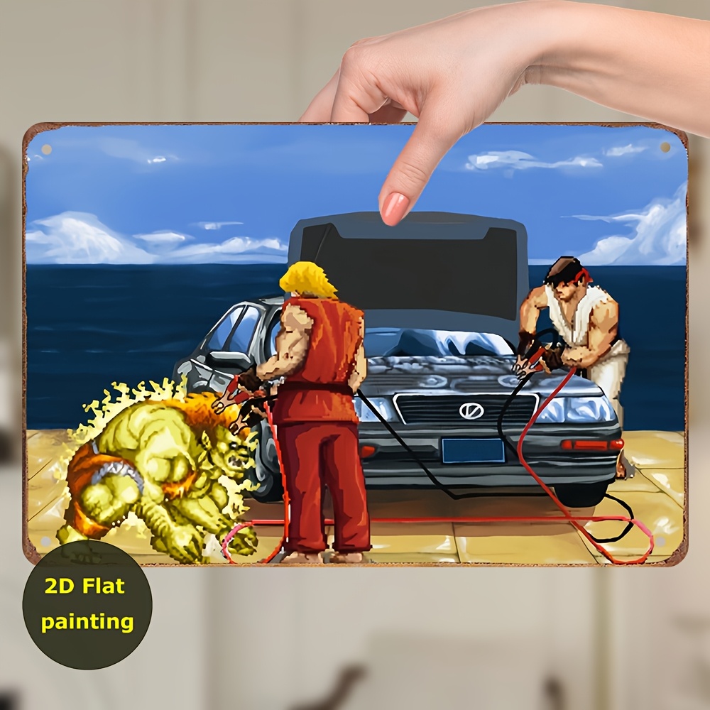 Arcade Games & Vending Co - Letrero de hierro vintage, póster decorativo