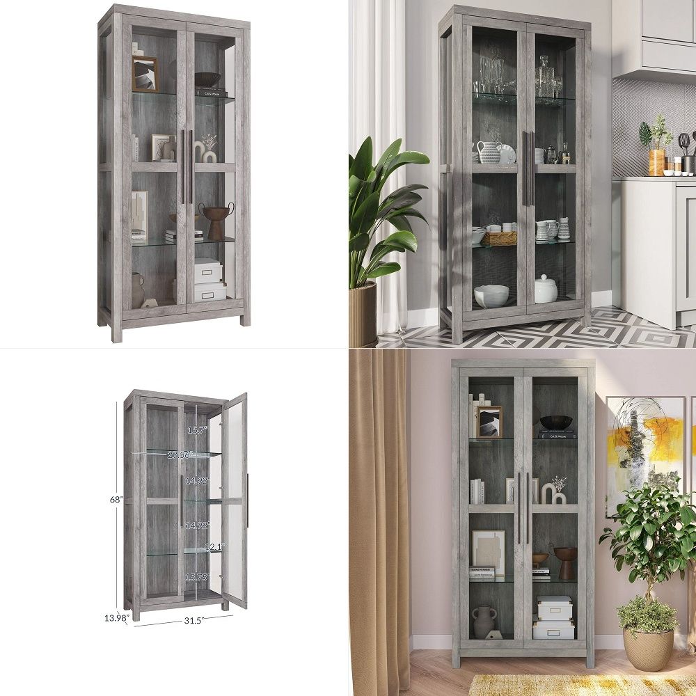 Glass Cabinet Display - Vitrina de Vidrio, Vitrina Alta con