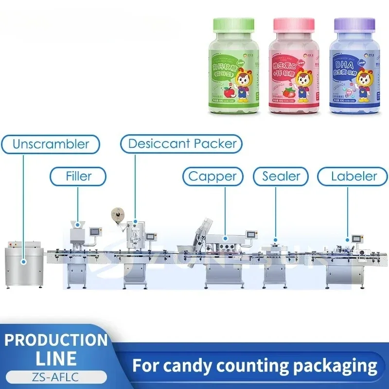 Bubble Gum Machine - ZONESUN-línea de producción automática de embotellado
