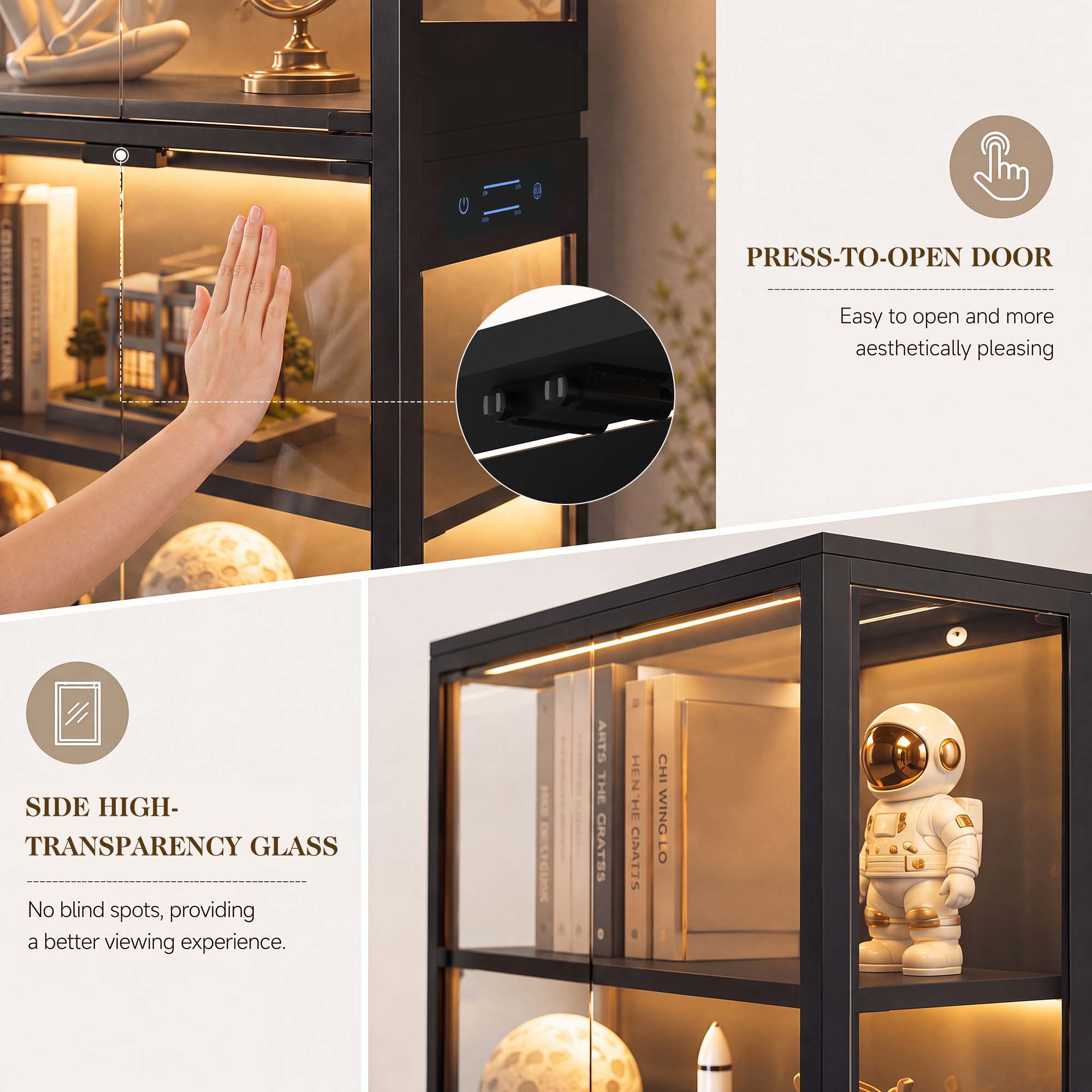 TCGBKAF Vitrina de 5 niveles c - Glass Cabinet Display reseña y precio
