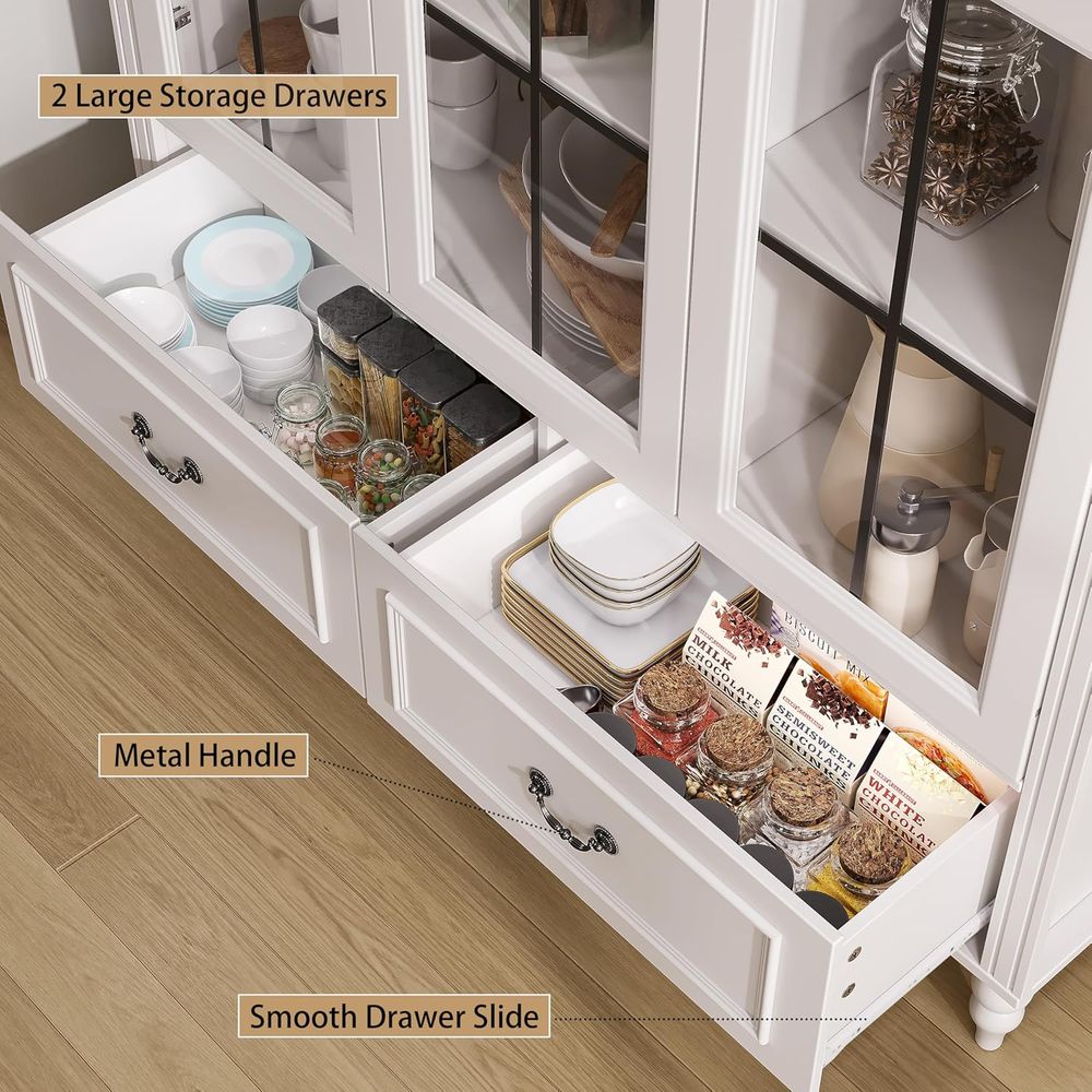 Armario de cocina arqueado de  - Glass Cabinet Display reseña y precio