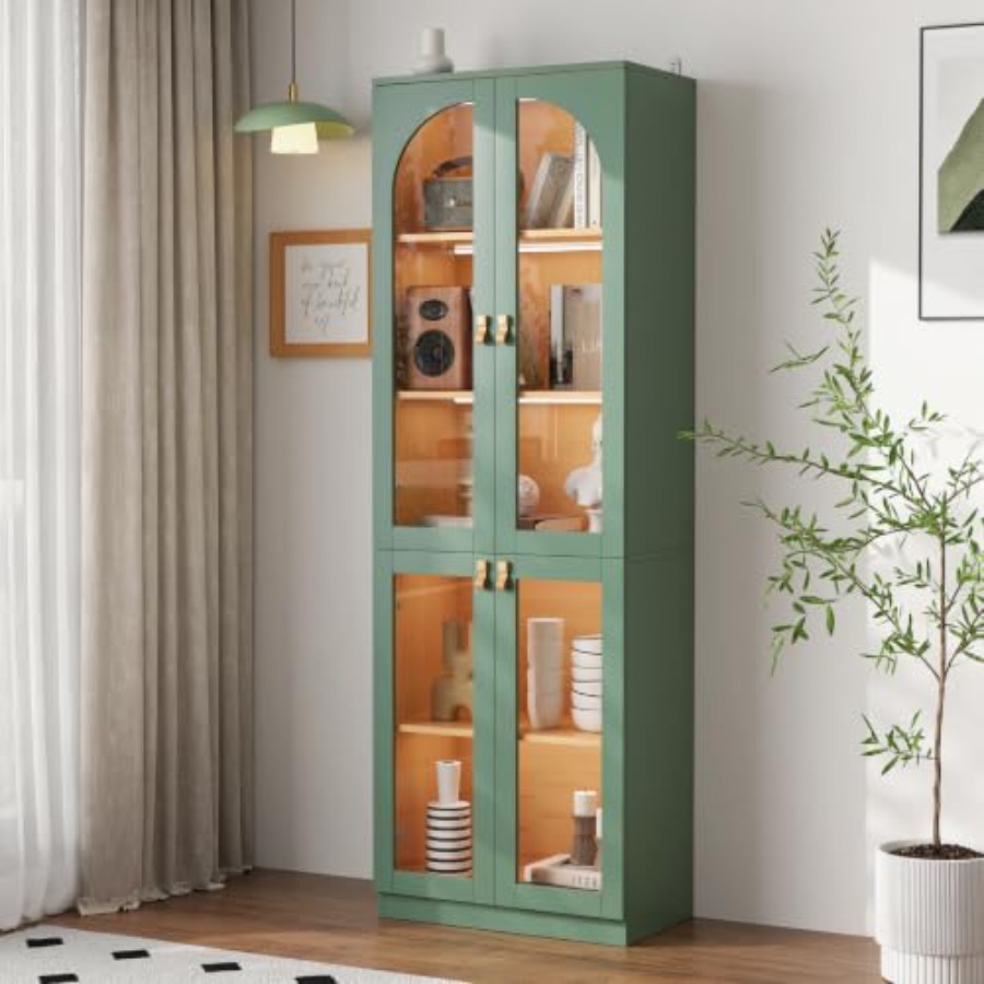 Vitrina para sala de estar/ofi - Glass Cabinet Display reseña y precio