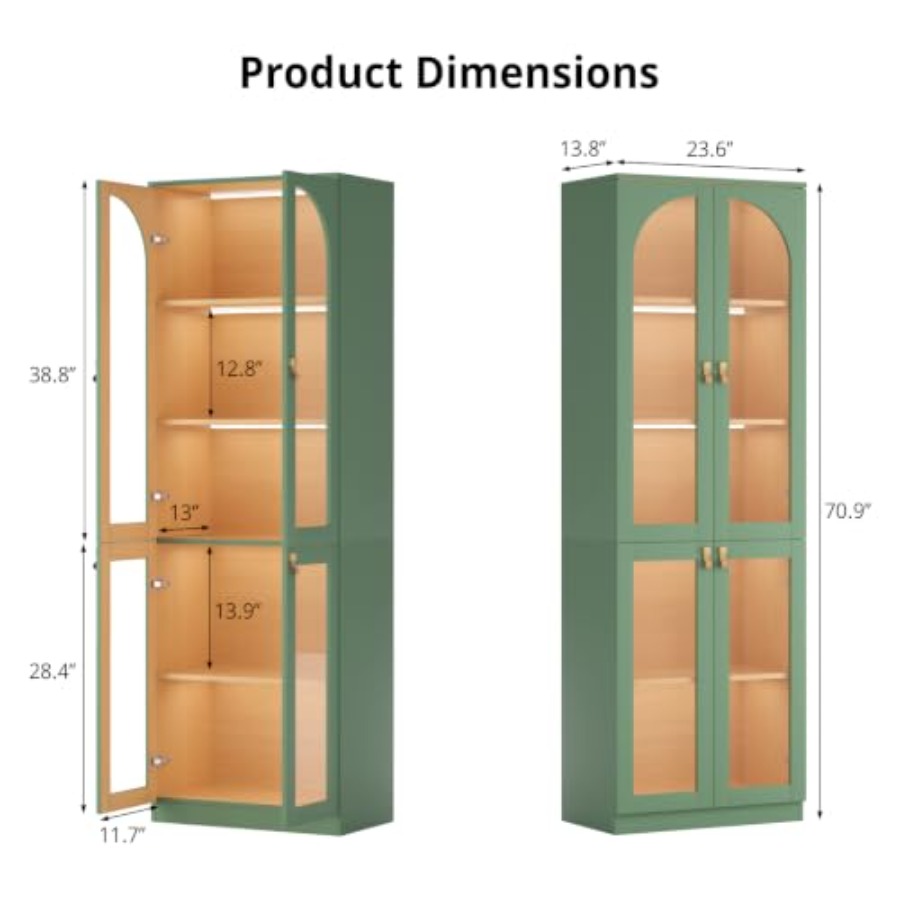 Vitrina para sala de estar/ofi - Glass Cabinet Display reseña y precio