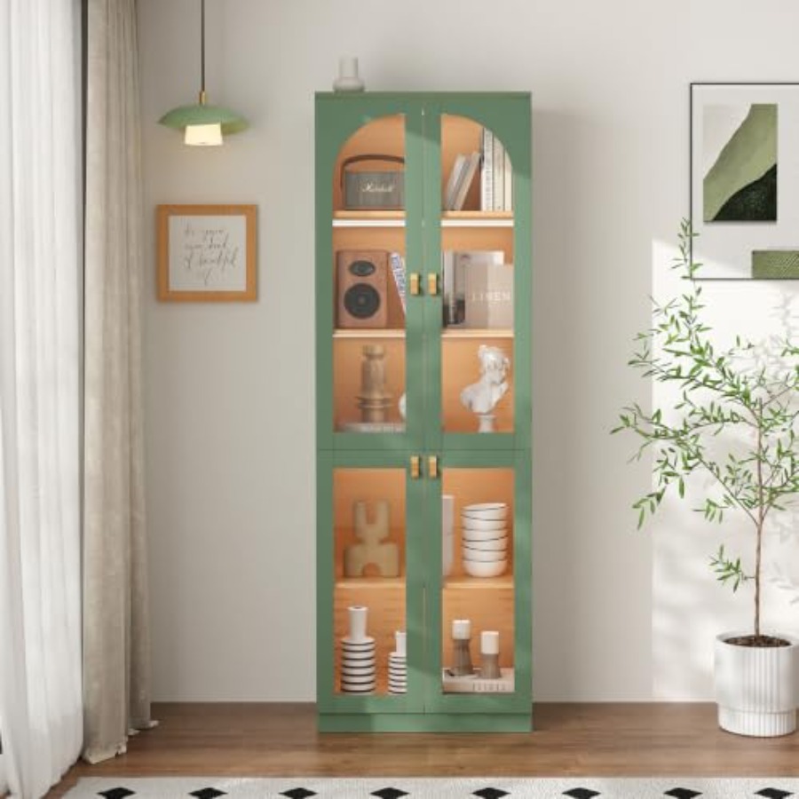 Vitrina para sala de estar/ofi - Glass Cabinet Display reseña y precio