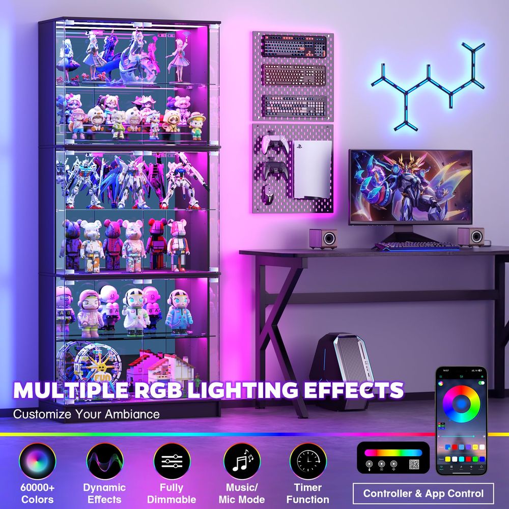 Vitrina con Puertas de Vidrio, - Glass Cabinet Display reseña y precio