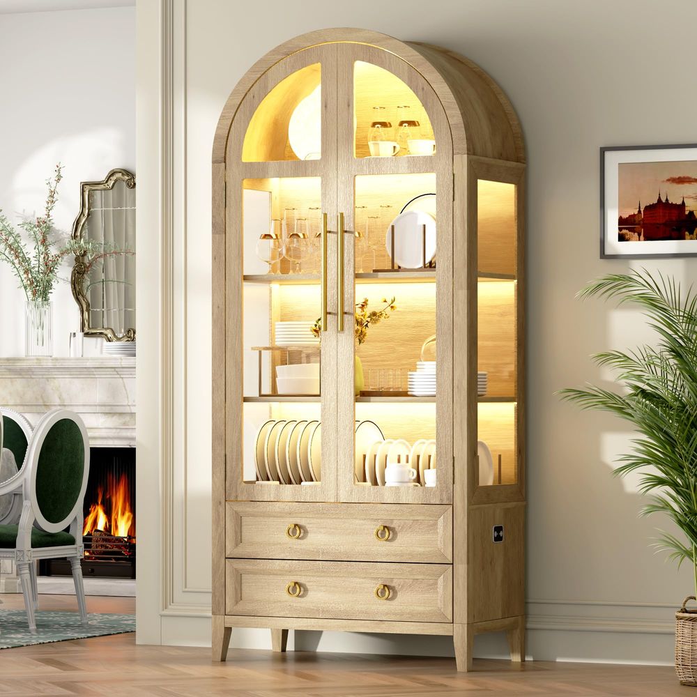 Vitrina Arqueada de 71 Pulgada - Glass Cabinet Display reseña y precio