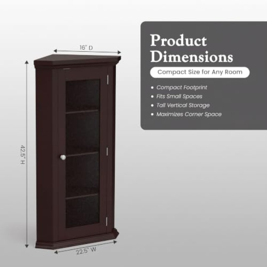 Vitrina esquinera para sala de - Glass Cabinet Display reseña y precio
