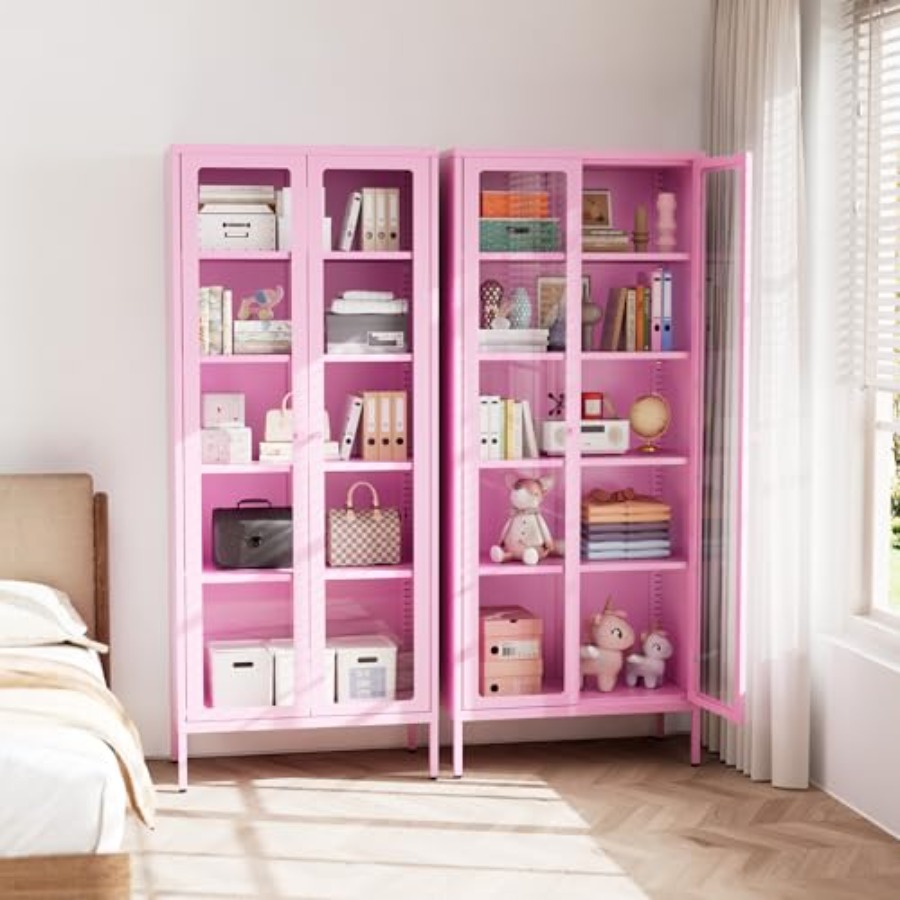 Vitrina de Vidrio de 5 Niveles - Glass Cabinet Display reseña y precio