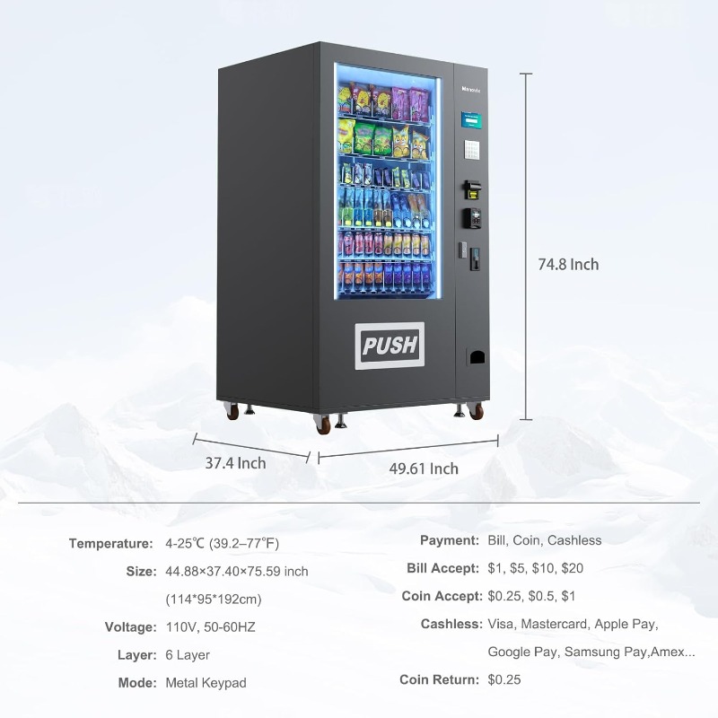 Máquina Expendedora Comercial  - Bill Acceptor Vending reseña y precio