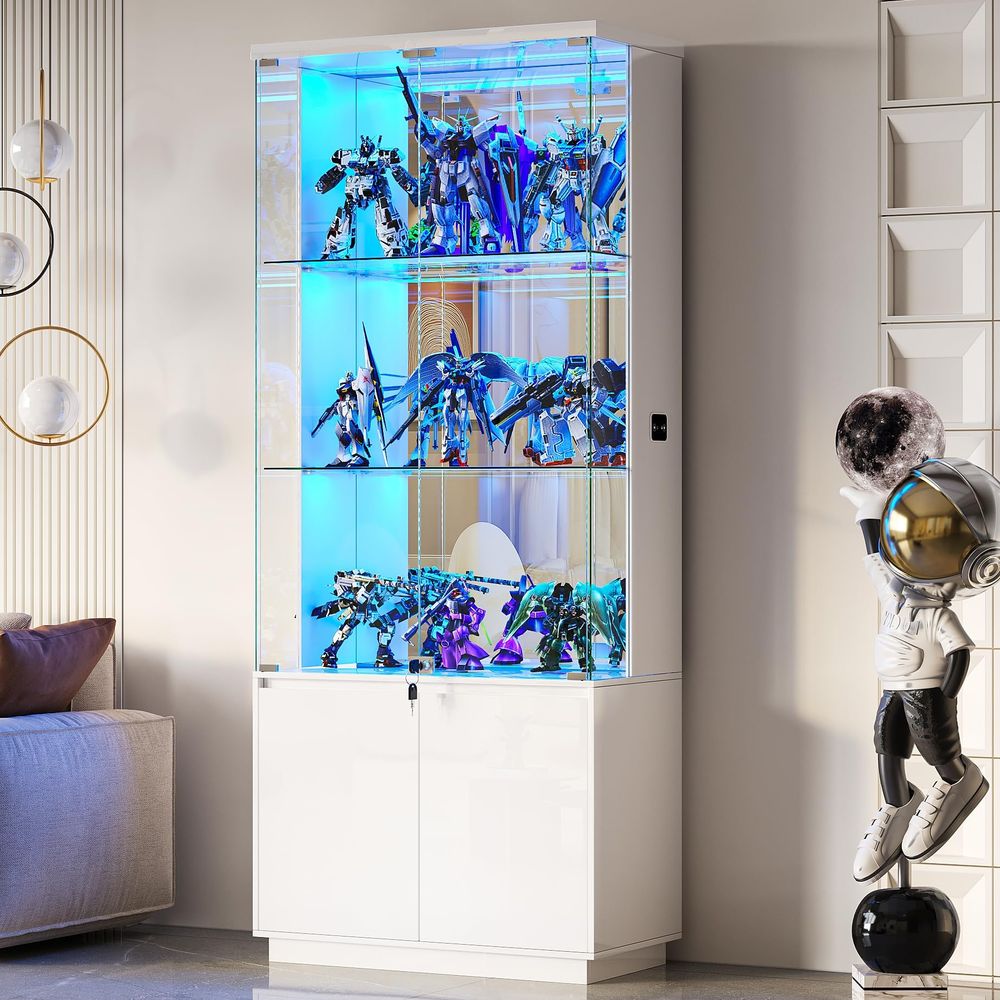 Vitrina Alta de 71 Pulgadas co - Glass Cabinet Display reseña y precio